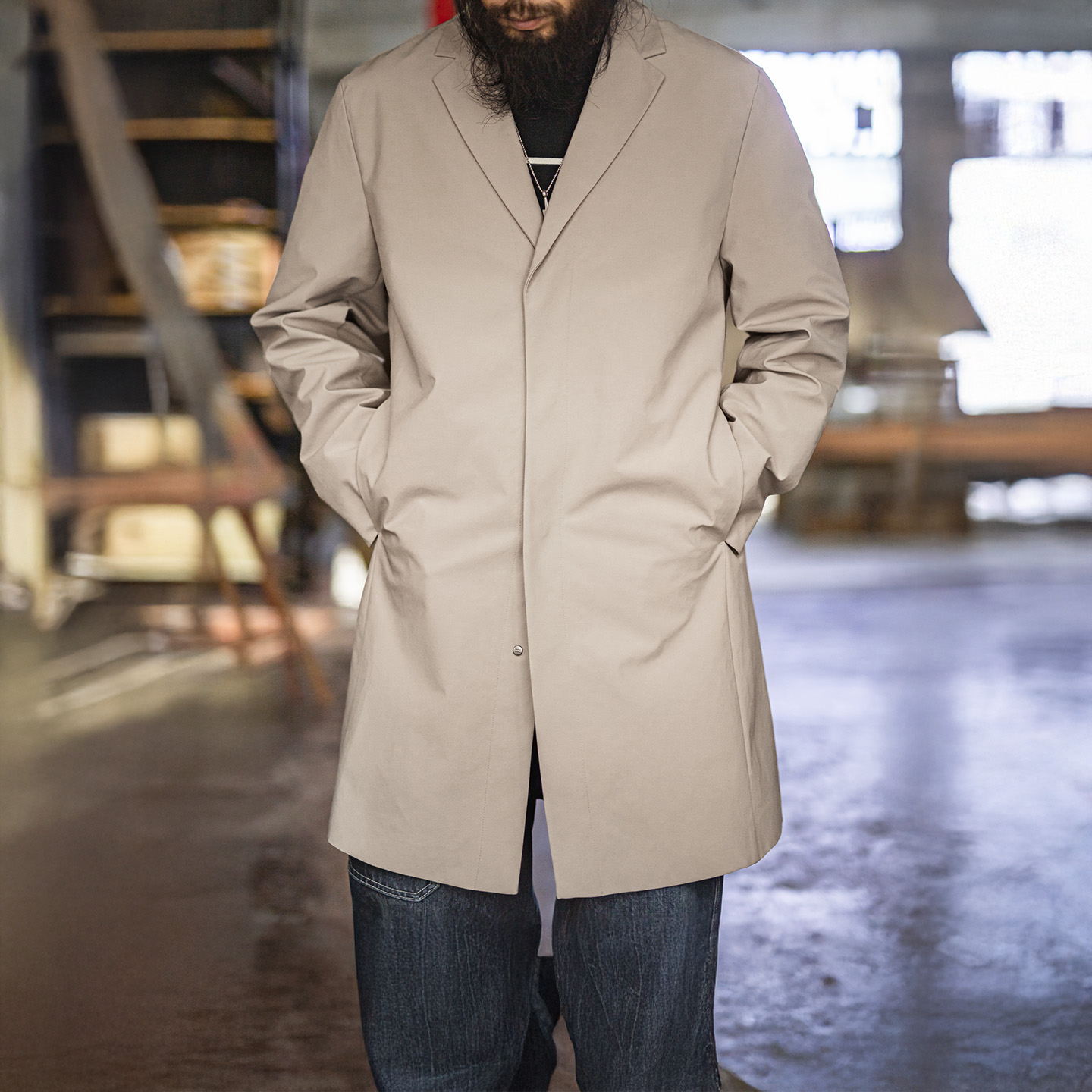 Vintage Windbreaker Nylon - Maden Erkek Trençkot İngiliz Tarzı Mac