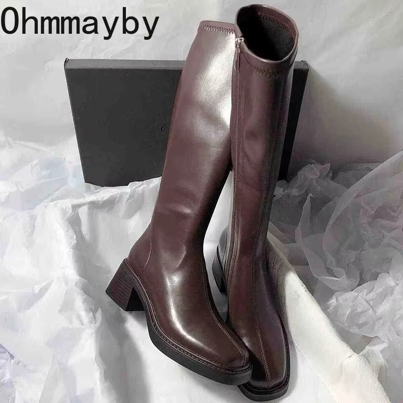 Vintage Fashion Online - Vintage Kalın Topuk Kadın Diz Yüksek