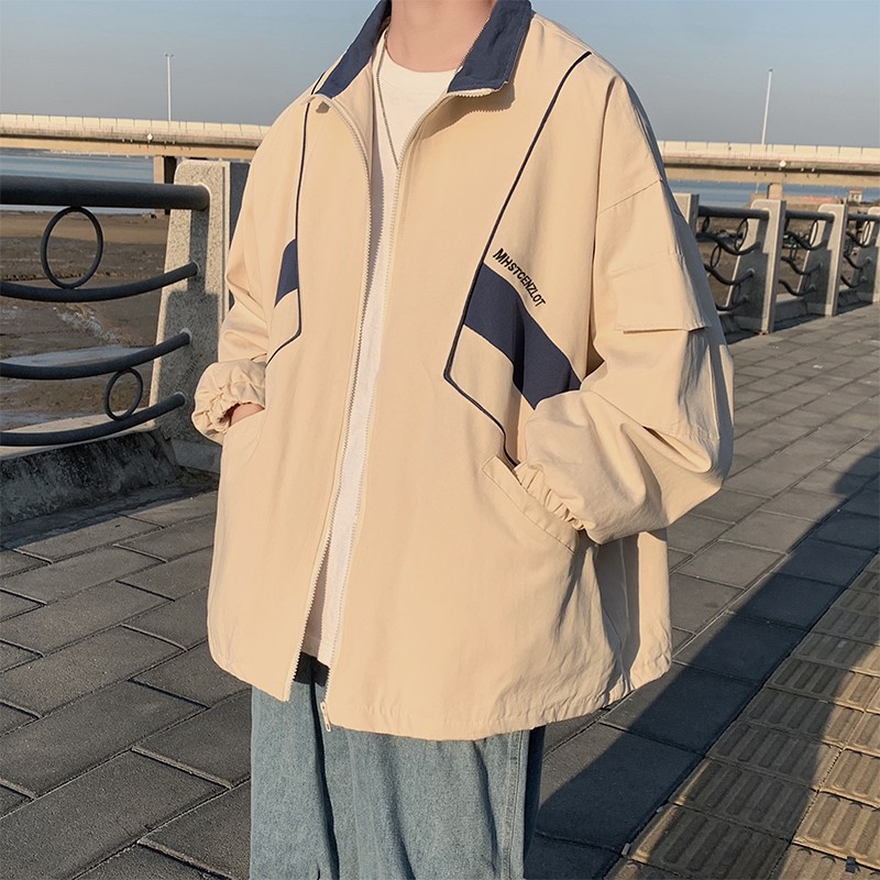 Vintage Windbreaker Nylon - Amerikan rüzgarlık ceket erkekler bahar yaz