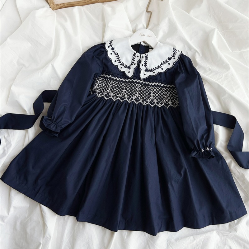Vintage Fashion La - Vintage Koyu Mavi El İşi Nakışlı